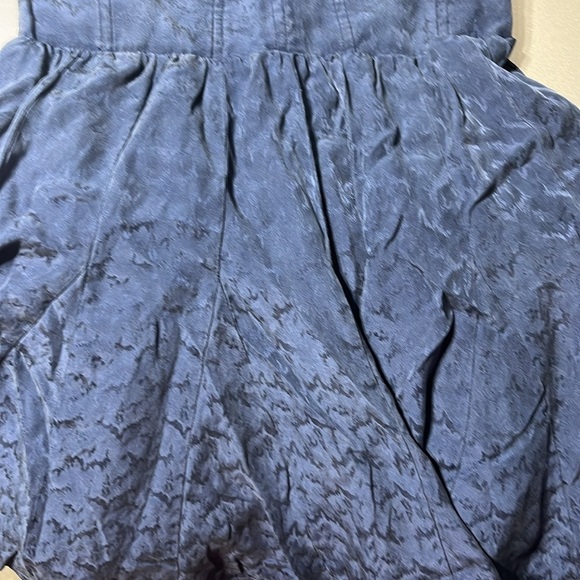 Rebecca Taylor Blue Silk Strapless Ocean Dress - Picture 11 of 11